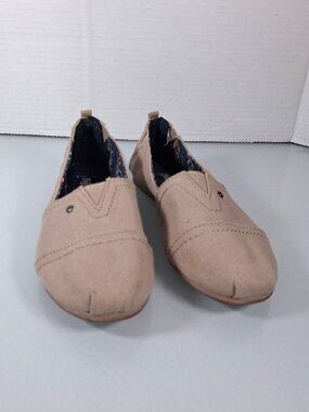 Mad Love Lydia Slip On Flats Beige Canvas Size 6 Comfort Shoes